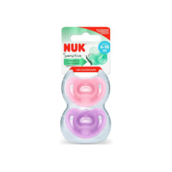 Chupete Silicona Nuk Sensitive 6 - 18 Meses 2 Uds.