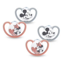 Chupete Silicona Nuk Space Mickey 18 - 36 Meses 2 Uds.