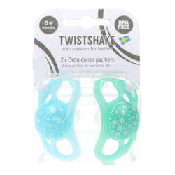 Chupete Twistshake +6M 2 Uds. Azul Y Verde