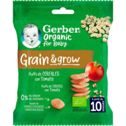 Gerber Snack Organic Trigo Avena Con Tomate Bolsita 35 Gr.
