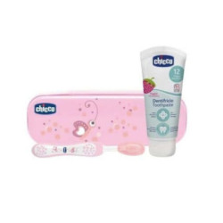 Chicco Set De Higiene Dental Rosa +12 Meses