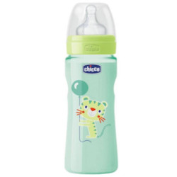 Biberon Chicco Verde Sil Fluj Med +2M 250 Ml.